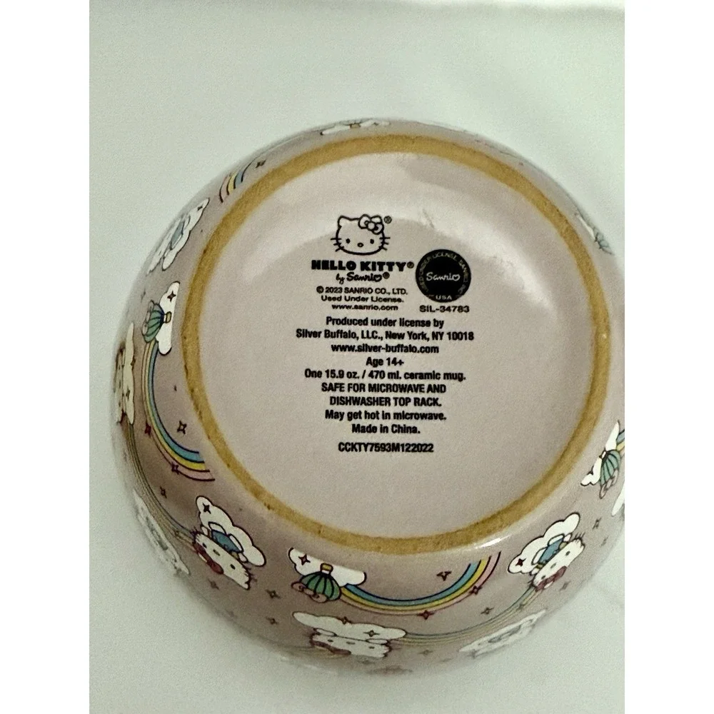 Hello Kitty Coffee Cup Mug Tea Sanrio Lavender Unicorn Rainbow Cloud‎ Pattern